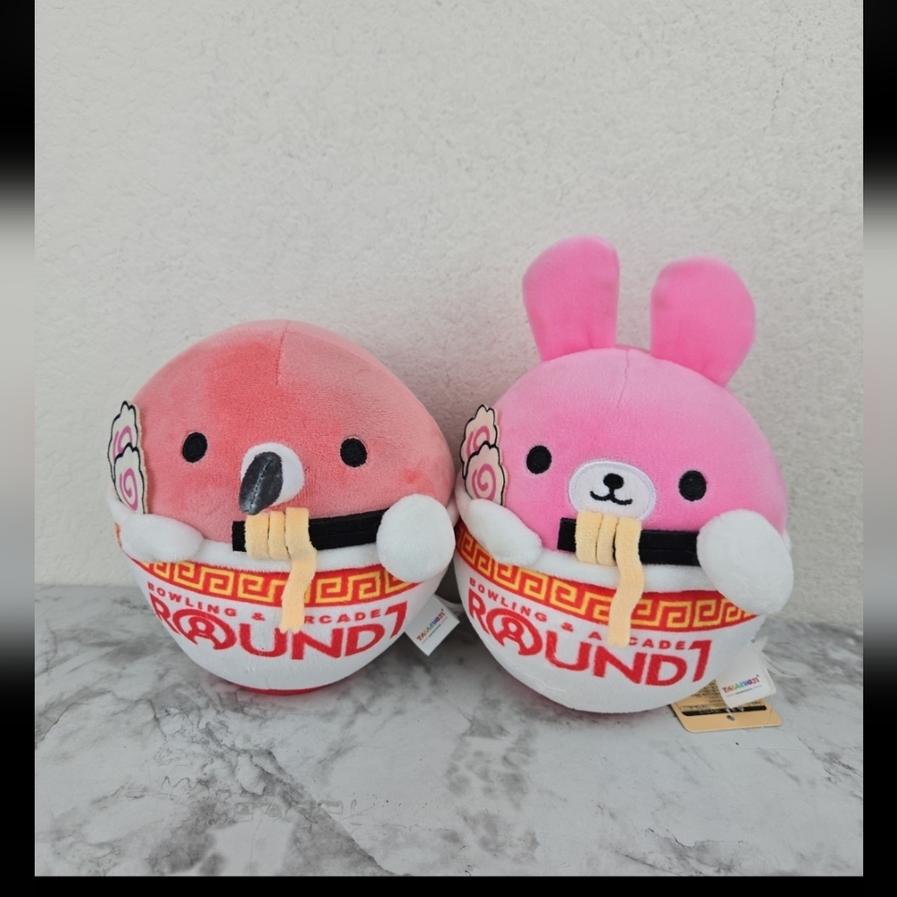 Tai Mini Bunny Ramen Plush - Pink & Green Accents